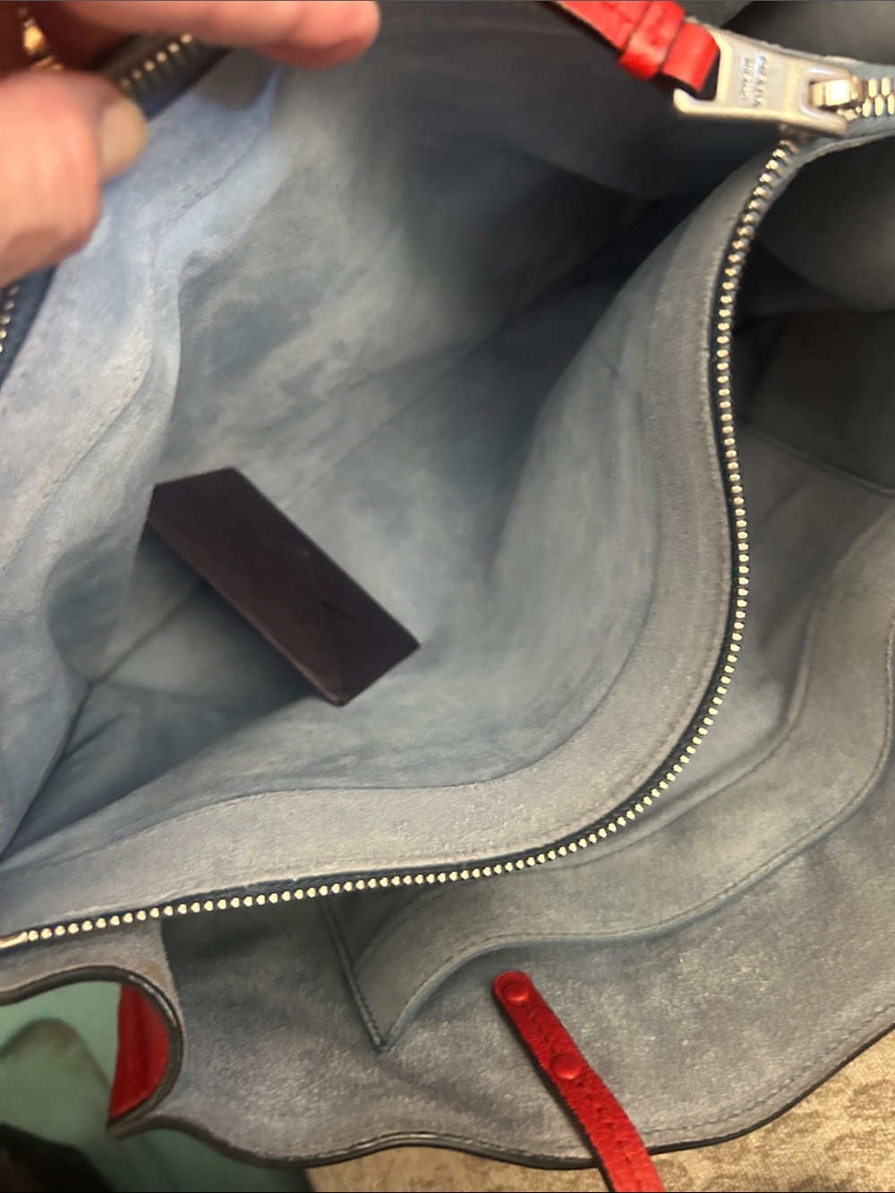 Prada Red Etiquette tote in Glacé calf leather GUC Retails $2200 with COA - Picture 16 of 17